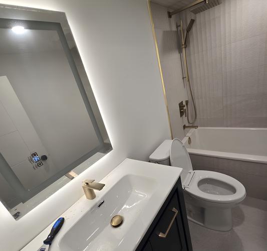 toilet being installed